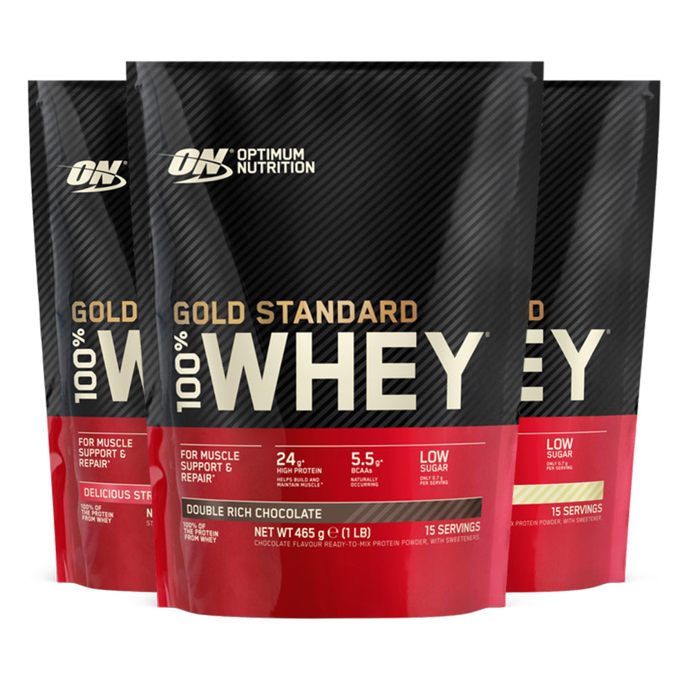 Se Optimum Nutrition Gold Standard 100% Whey (450 g) - Proteinpulver hos Muscle House