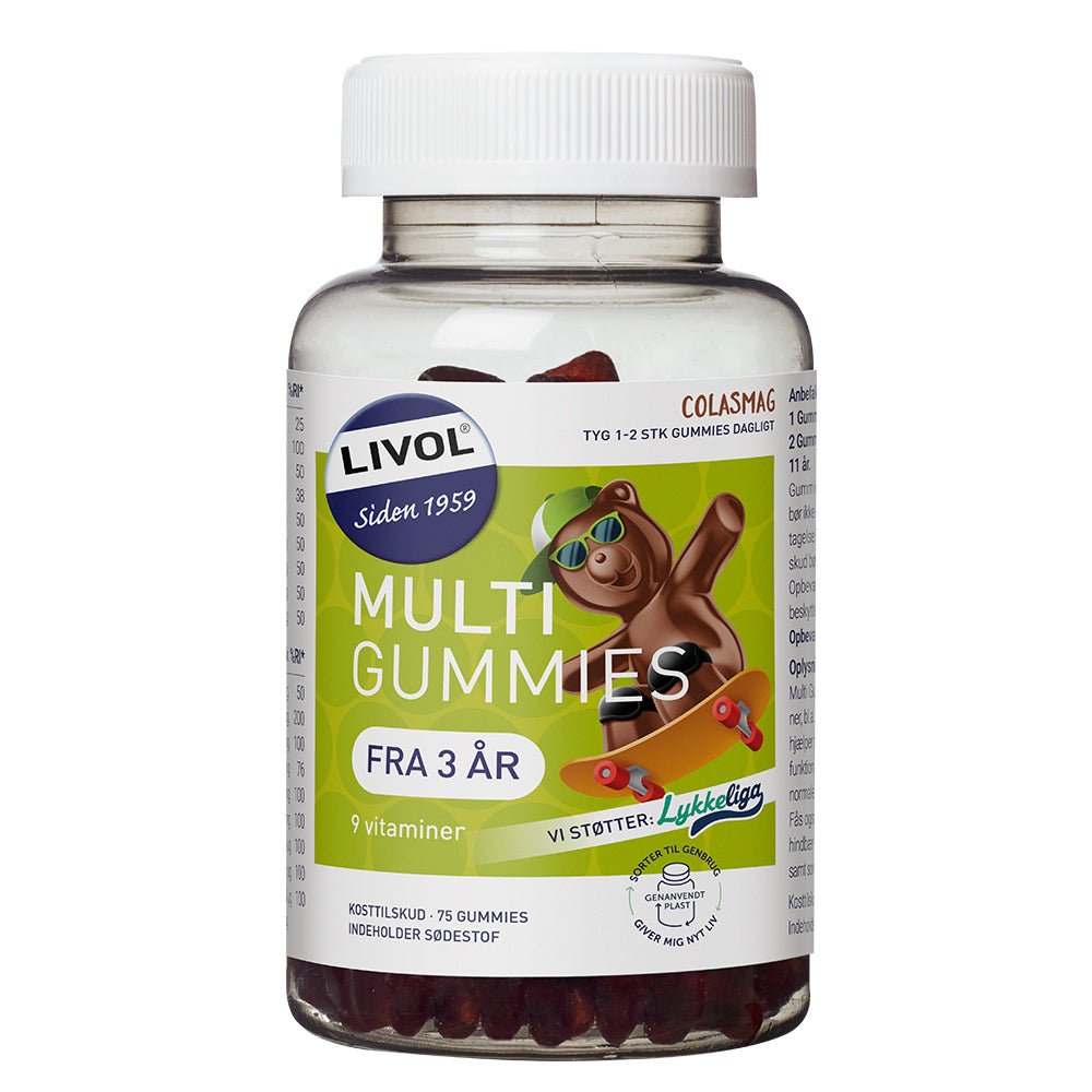 Brug Livol Multi Gummies Cola (75 stk) til en forbedret oplevelse