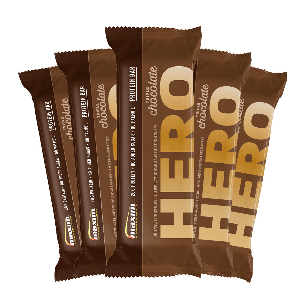 Brug Maxim Protein Bar - Hero Triple Chocolate (12x 55g) til en forbedret oplevelse