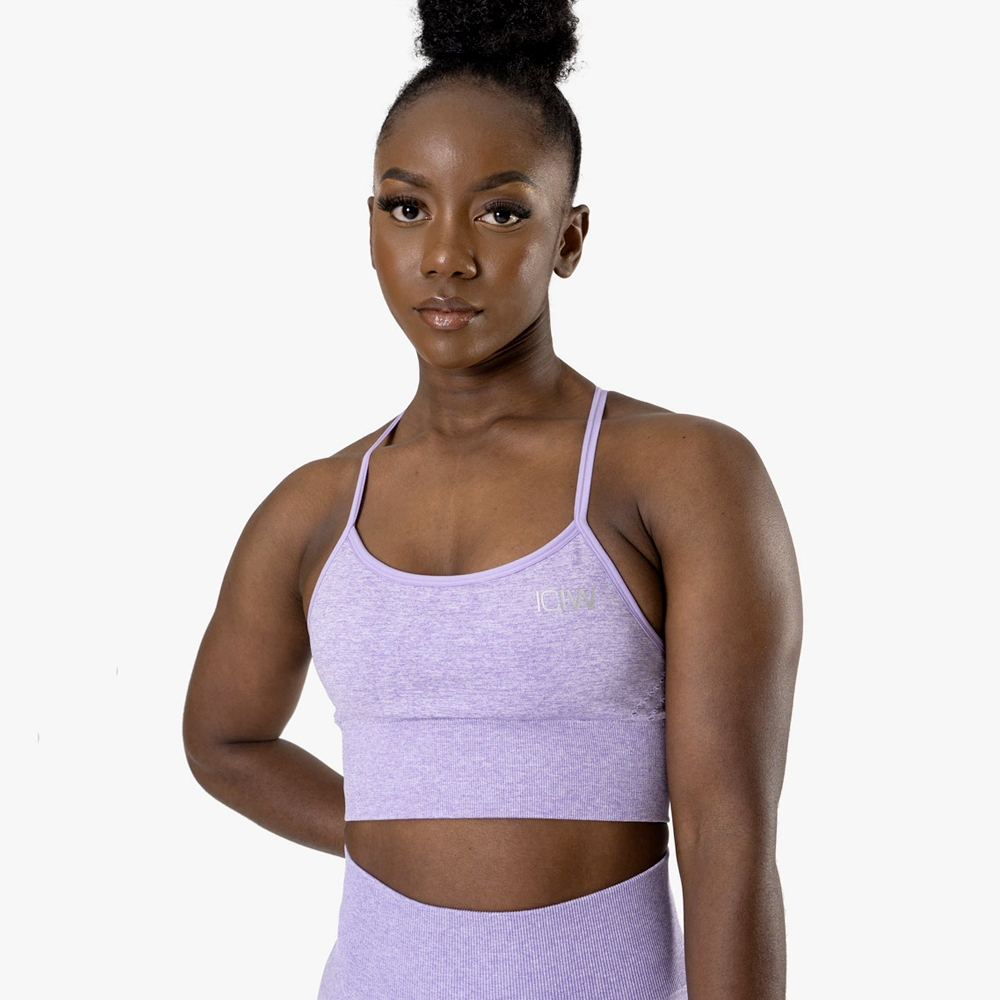 Brug ICANIWILL Queen Mesh Sports Bra Lavender Melange til en forbedret oplevelse