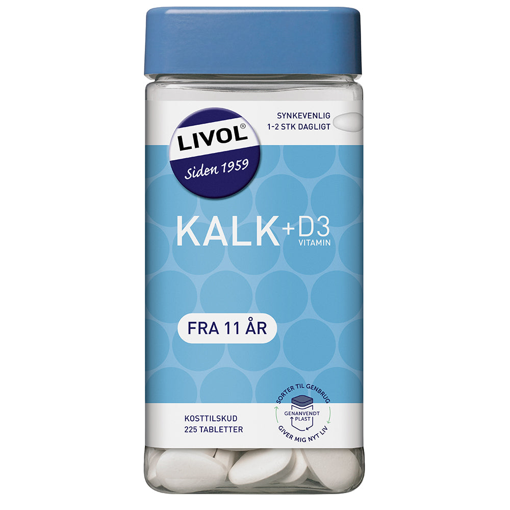 Billede af Livol Kalk + D3 Vitamin (225 stk)