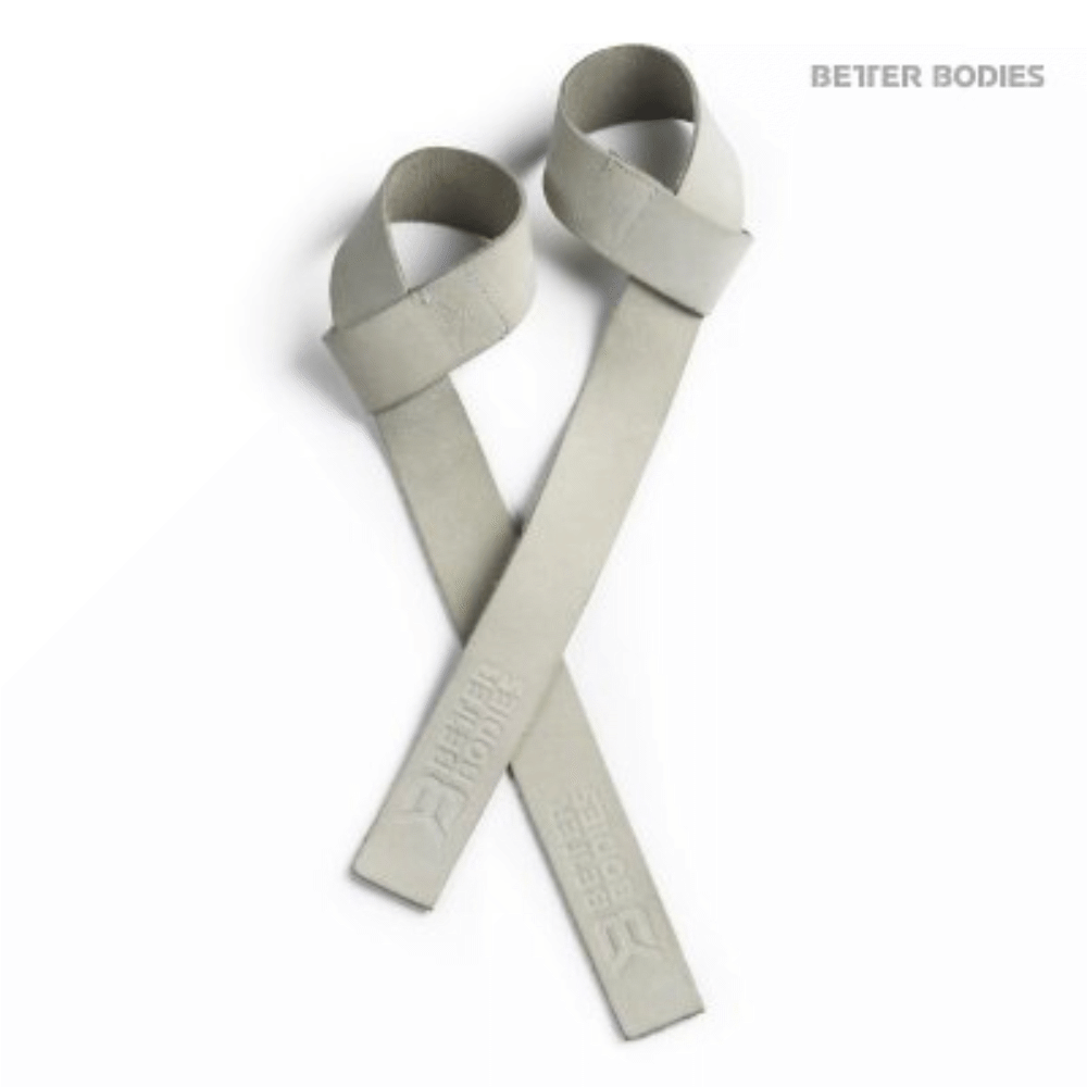 Better Bodies – Leather Lifting Straps – White