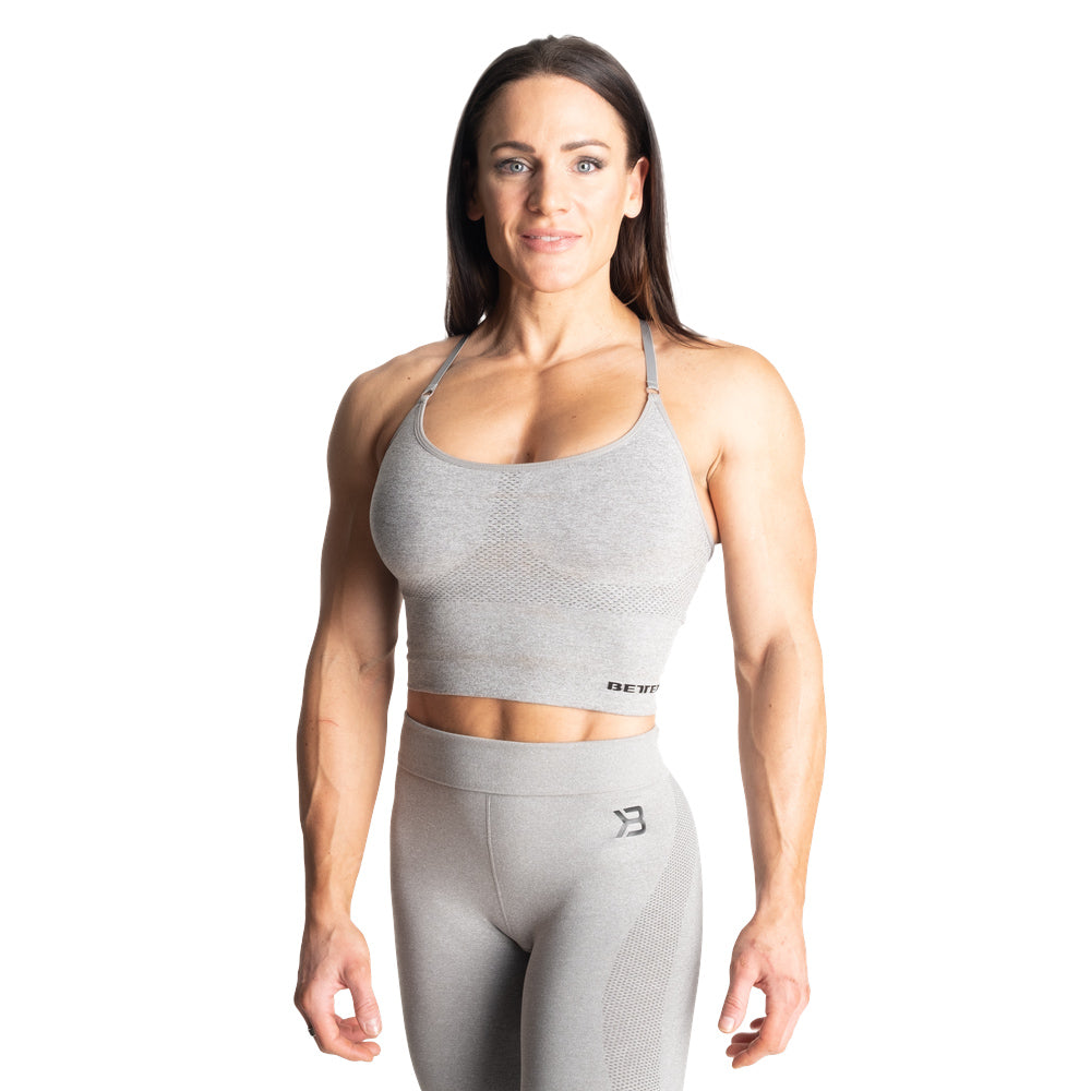 Brug Better Bodies Astoria Seamless Bra Light Grey Melange til en forbedret oplevelse