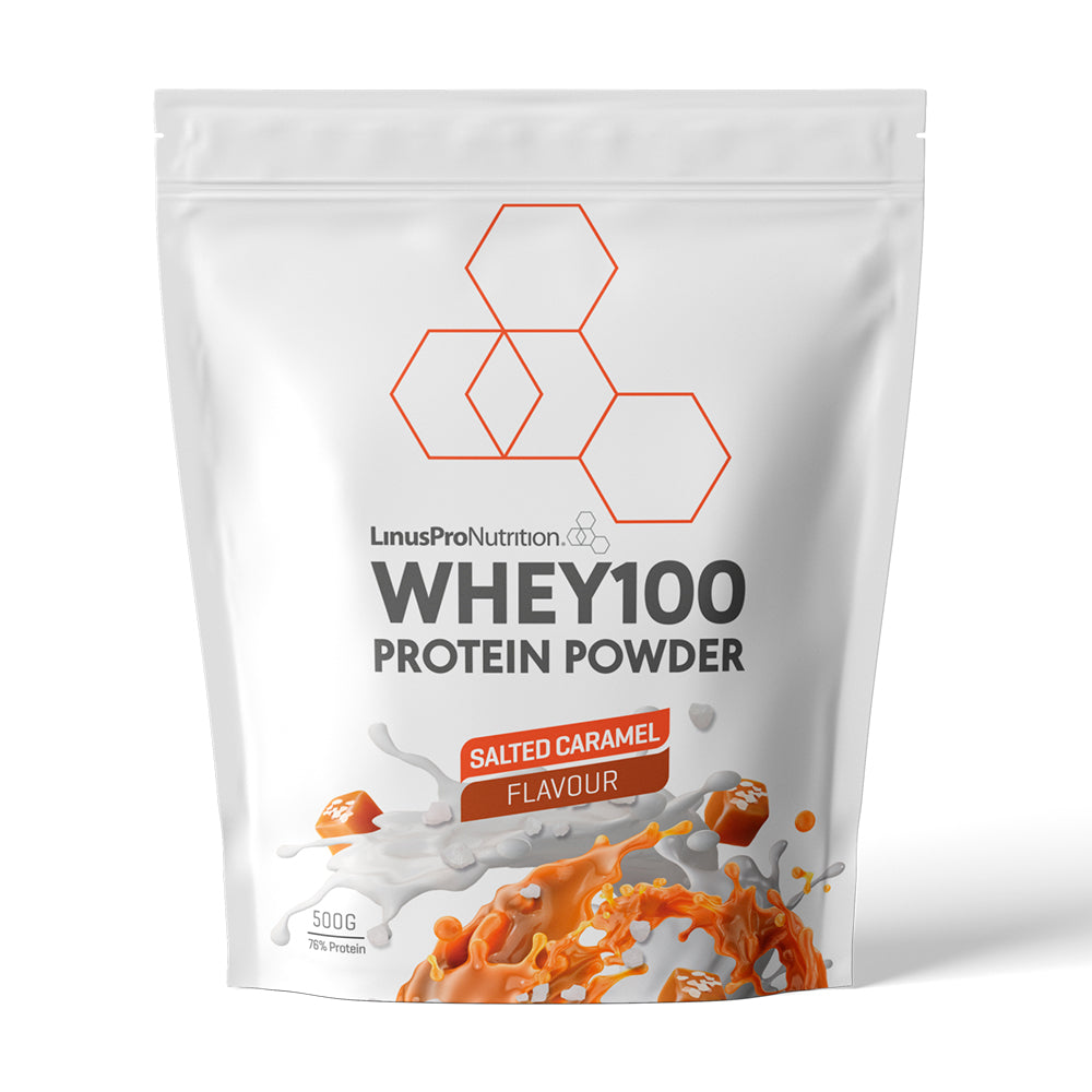 Brug LinusPro Pure Whey 100 - Salted Caramel (500g) - Proteinpulver til en forbedret oplevelse