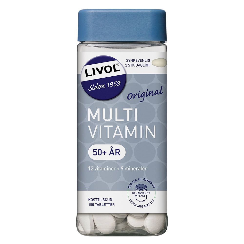 Se Livol Multivitamin 50+ (150 stk) hos Muscle House