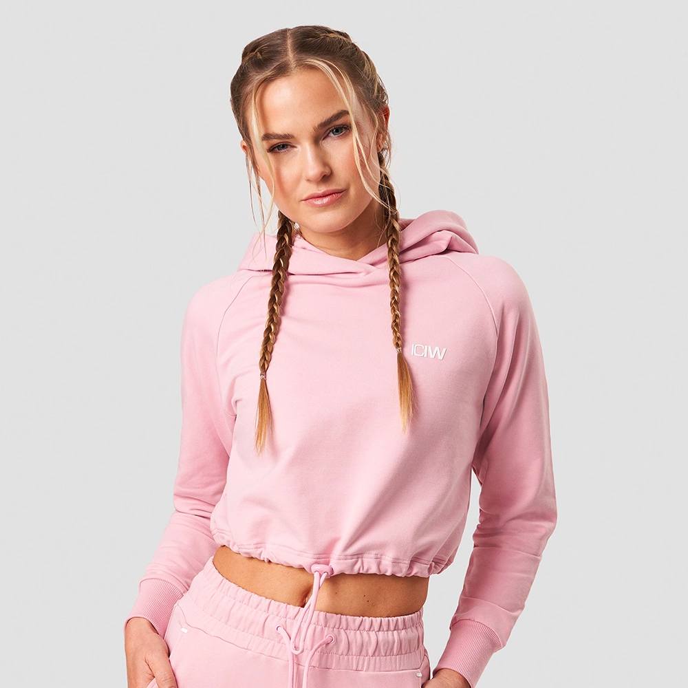 ICANIWILL Adjustable Cropped Hoodie Pink Wmn