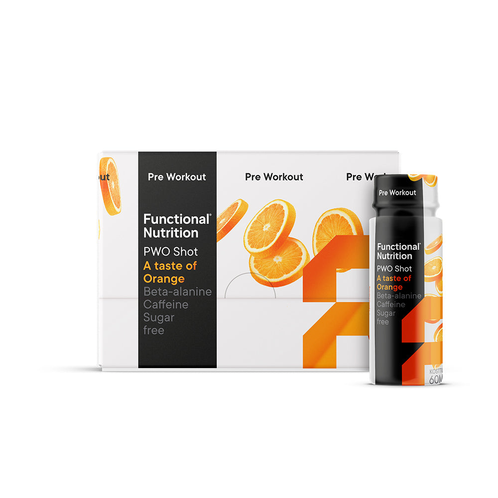 Brug Functional Nutrition PWO Shot - Orange (12x 60ml) til en forbedret oplevelse