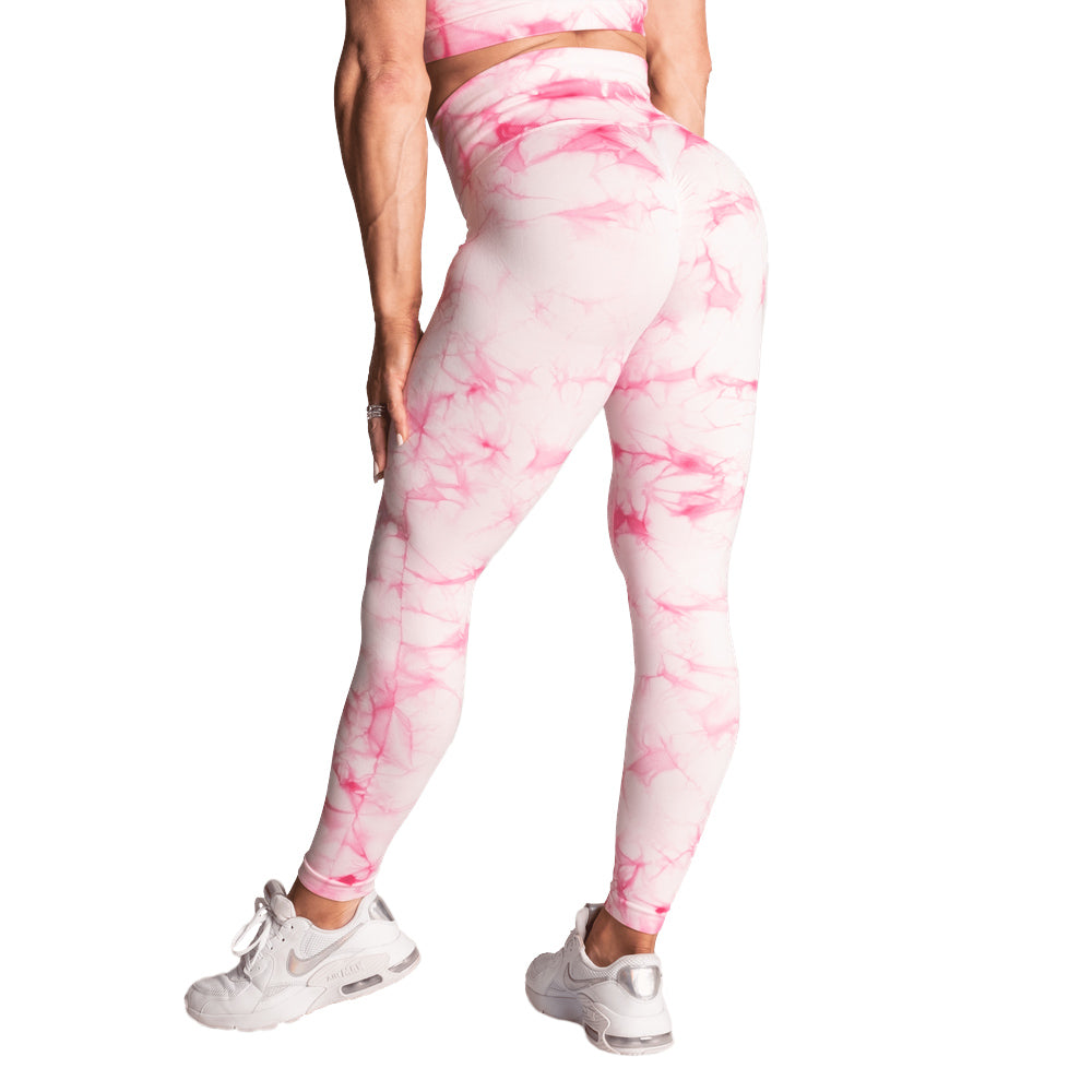 Brug Better Bodies Tie Dye Scrunch Leggings - Pink til en forbedret oplevelse