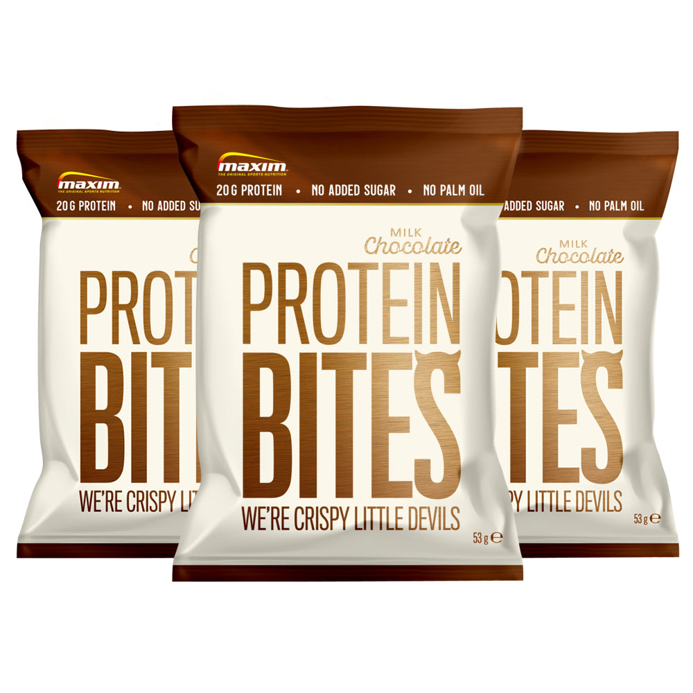 Brug Maxim Protein Bites - Milk Chocolate (8x 53g) til en forbedret oplevelse