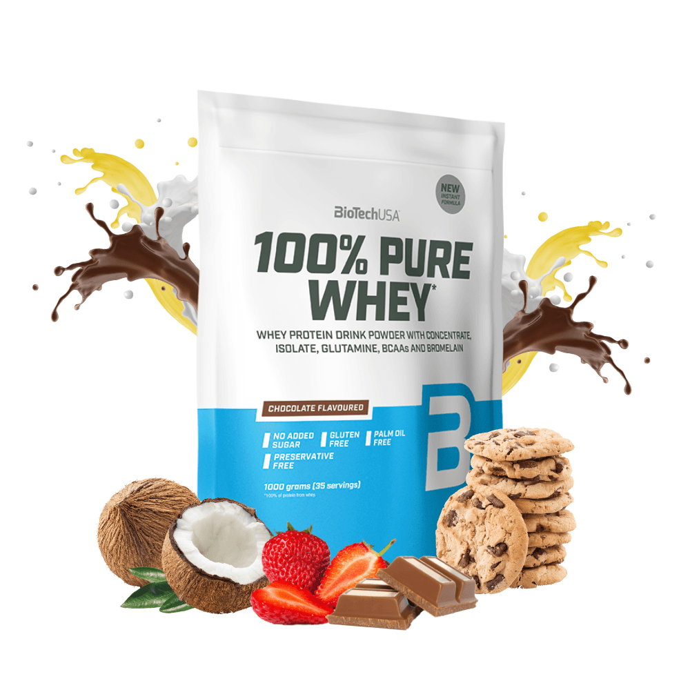 Se BioTechUSA 100% Pure Whey - Proteinpulver (1 kg) hos Muscle House