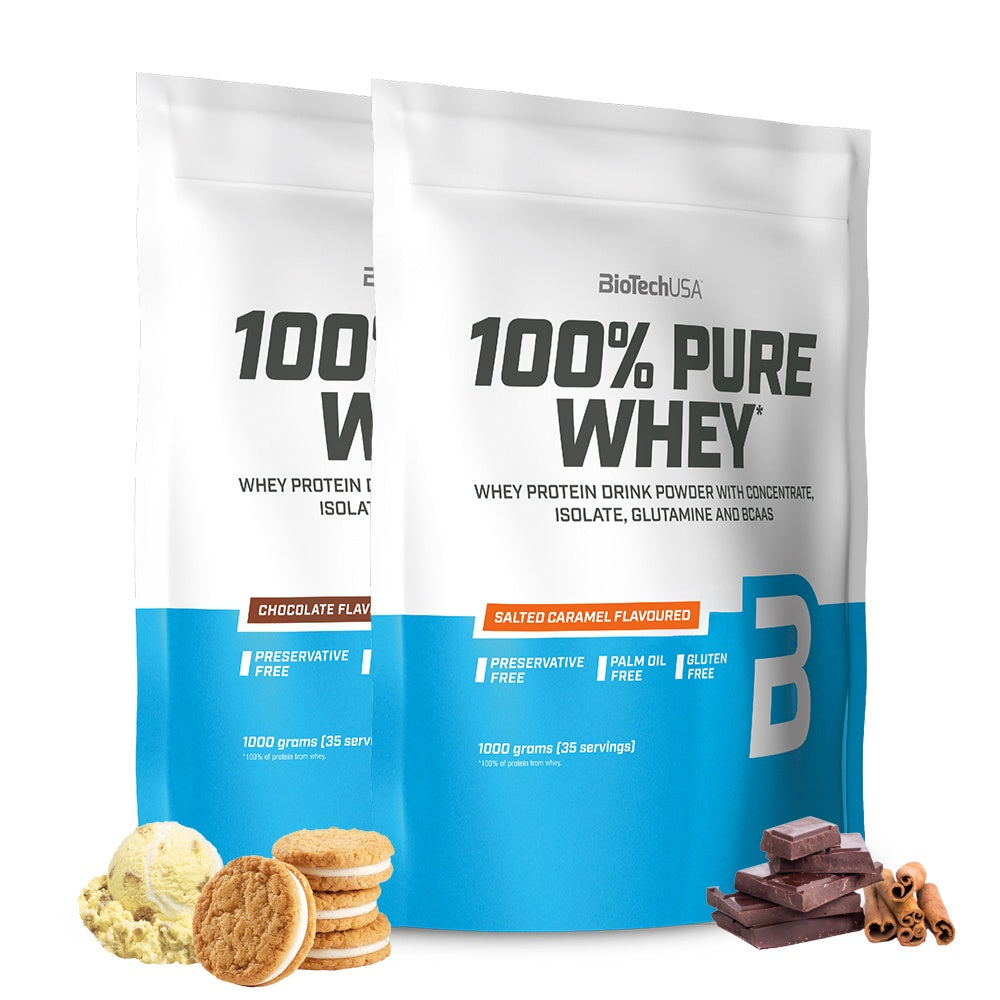 Brug BioTechUSA 100% Pure Whey - Proteinpulver (2x1 kg) til en forbedret oplevelse