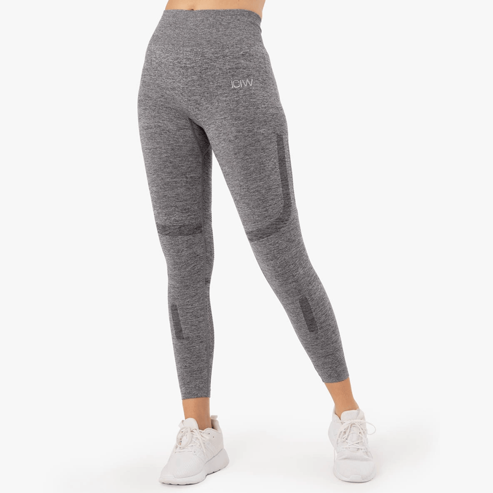 Se ICANIWILL Queen Mesh 7/8 Tights Grey Melange Wmn hos Muscle House