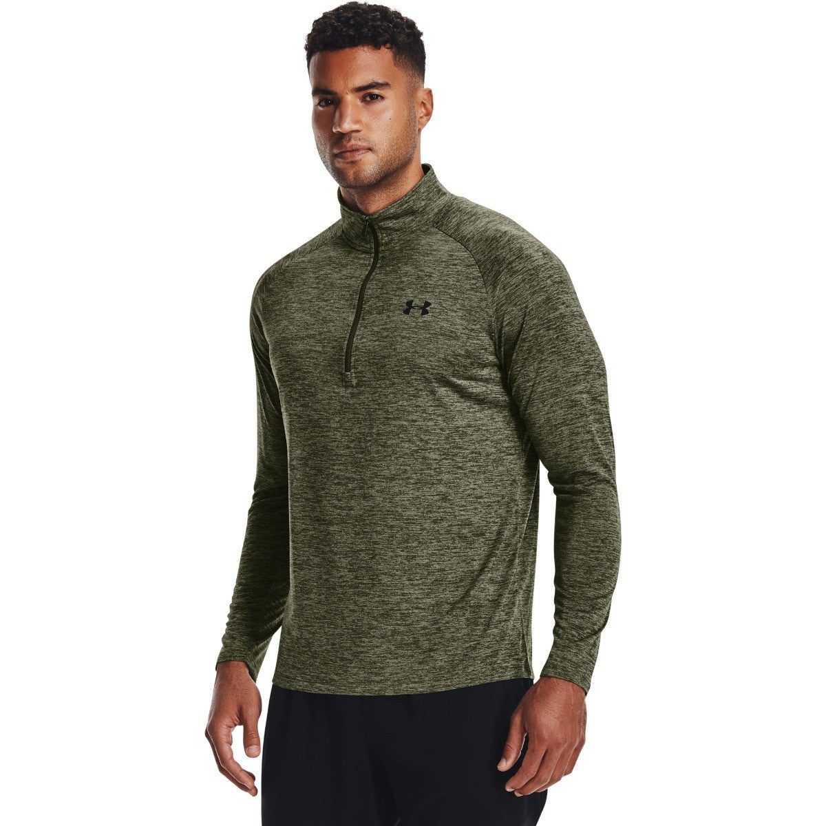 Se Under Armour Tech 2.0 1/2 Zip - Marine Green/Black hos Muscle House