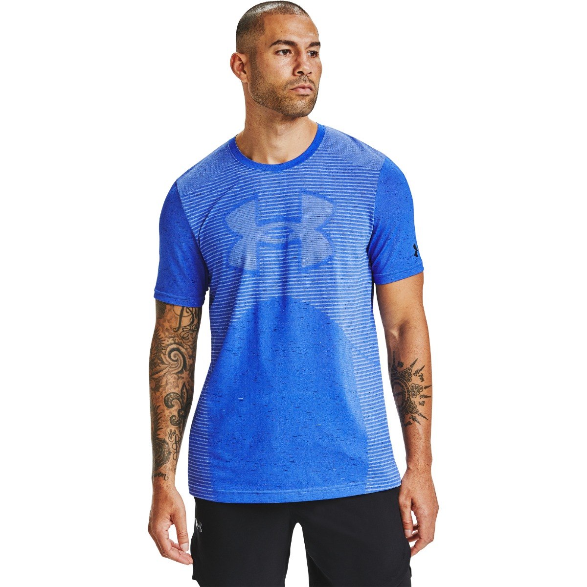 Brug Under Armour Seamless Logo Short Sleeve Emotion Blue til en forbedret oplevelse