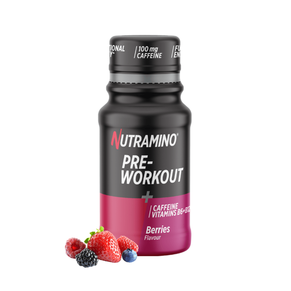 Brug Nutramino Pre-Workout Shot (60ml) - Berries til en forbedret oplevelse