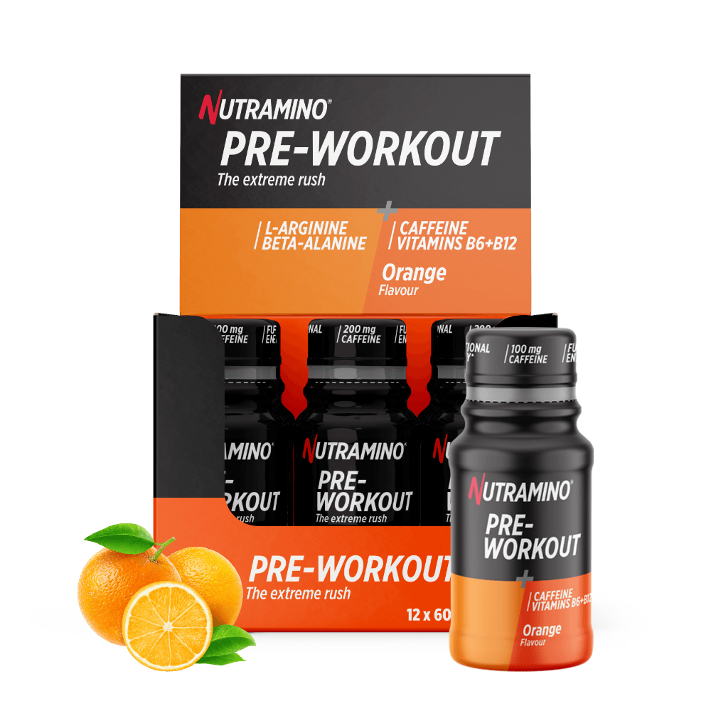 Se Nutramino Pre-Workout Shot Orange (12 stk.) hos Muscle House