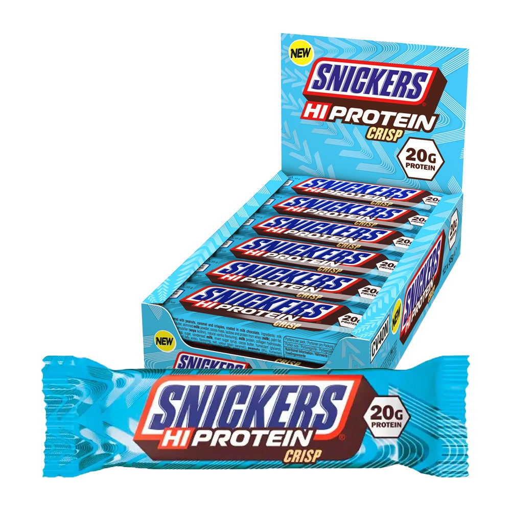 Billede af Snickers Hi Protein Bar - Crisp (12x55g)