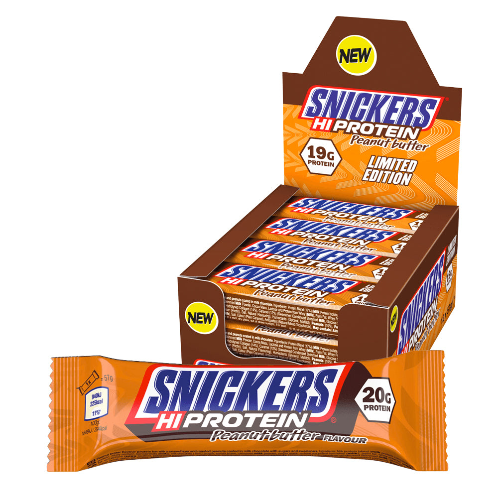 Billede af Snickers Hi Protein Bar - Peanut Butter (12x57g)