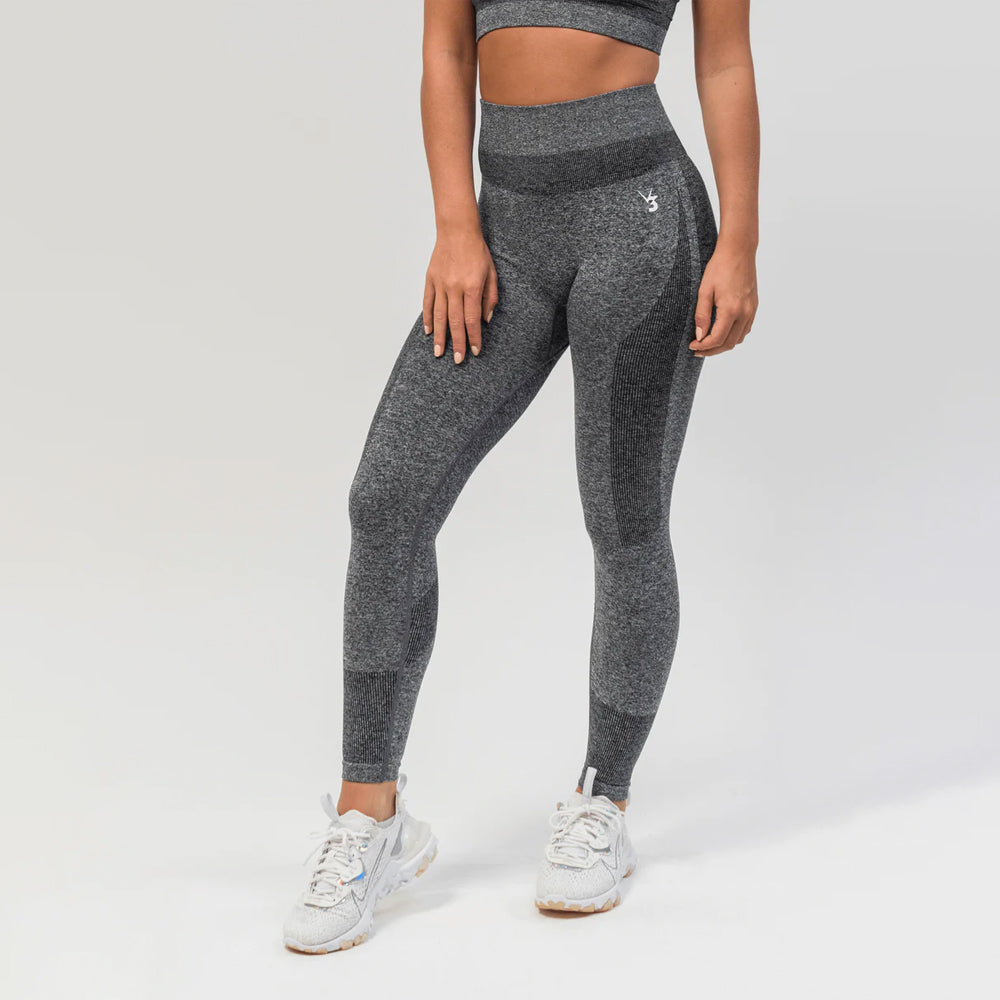 Billede af V3 Apparel Excel Seamless Scrunch Leggings - Grey hos Muscle House