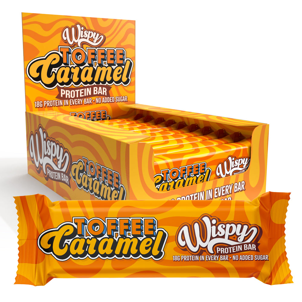 Billede af Wispy Protein Bar - Toffee Caramel (10x 55g)