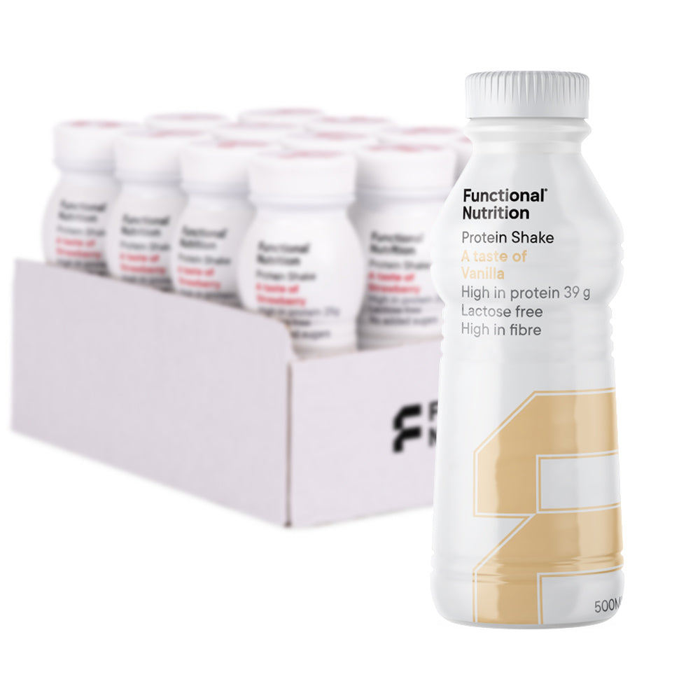 Brug Functional Nutrition Protein Shake - Vanilla (12x 500ml) til en forbedret oplevelse