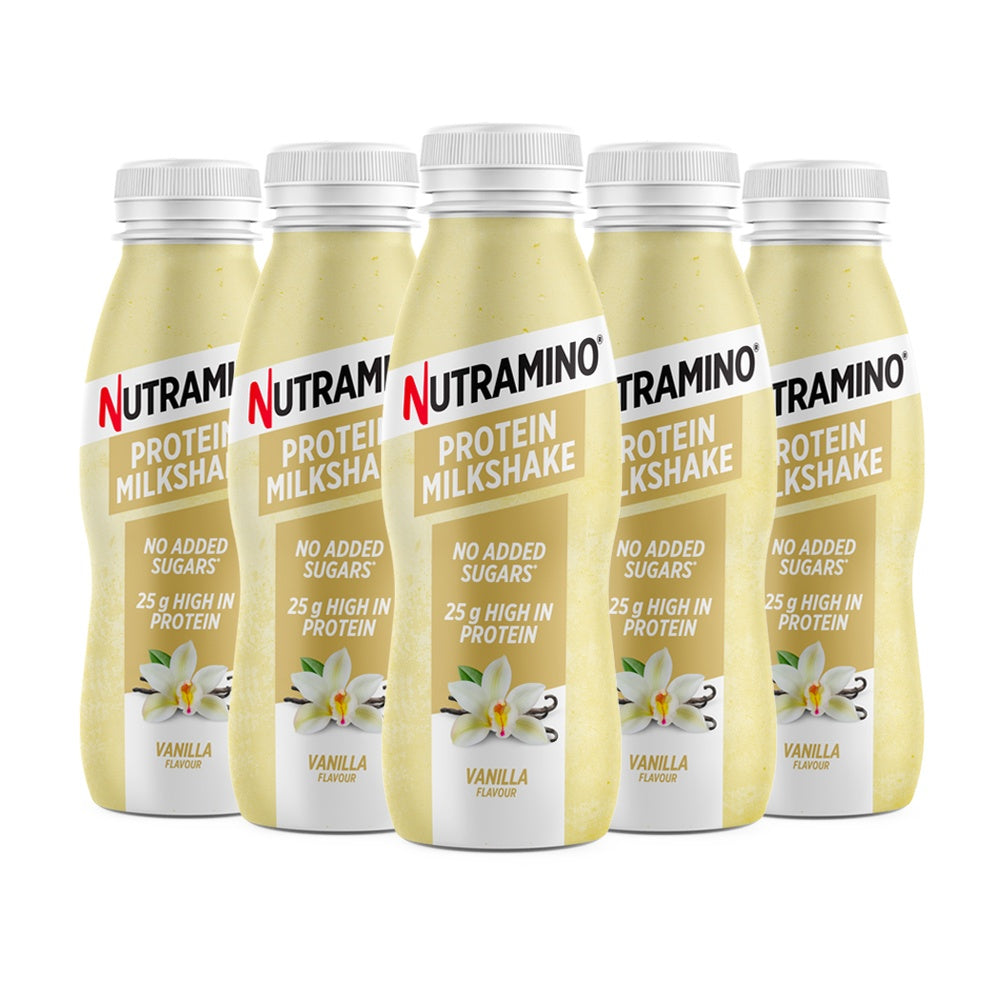 Brug Nutramino Protein Milkshake Vanilla (5x330ml) til en forbedret oplevelse