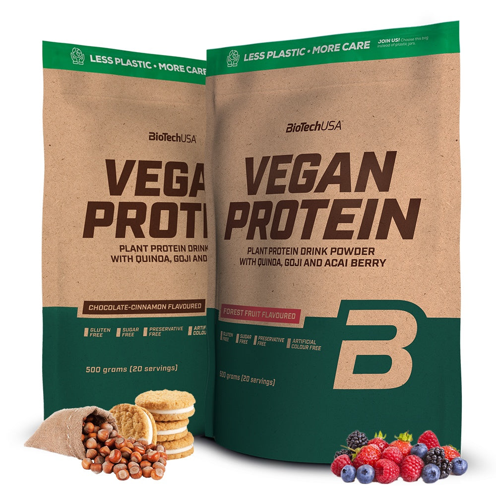 Brug BioTechUSA Vegan Protein (2x500g) til en forbedret oplevelse