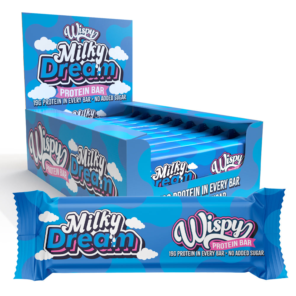 Brug Wispy Protein Bar - Milky Dream (10x 55g) til en forbedret oplevelse