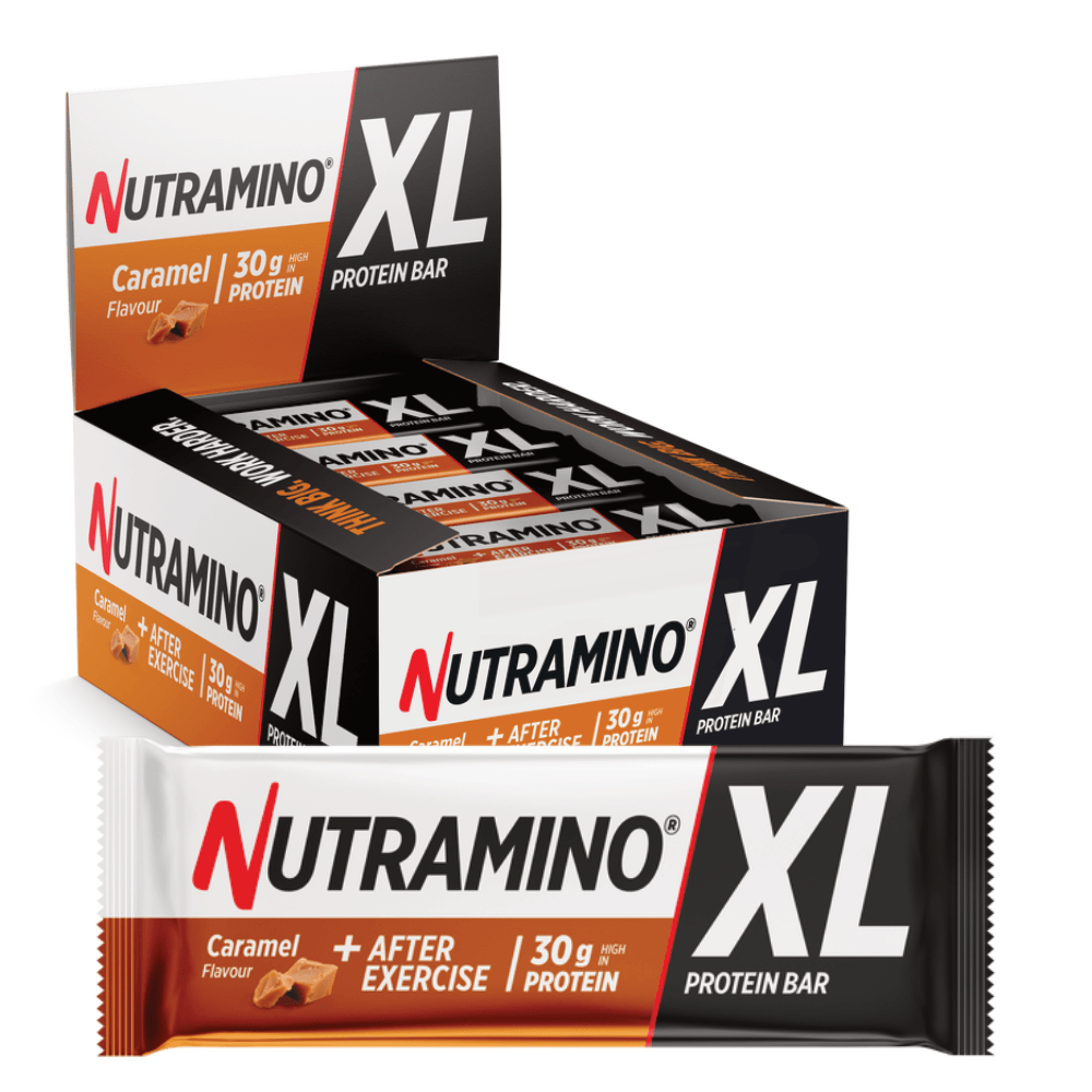 Se Nutramino XL Protein Bar - Caramel (16x82g) hos Muscle House