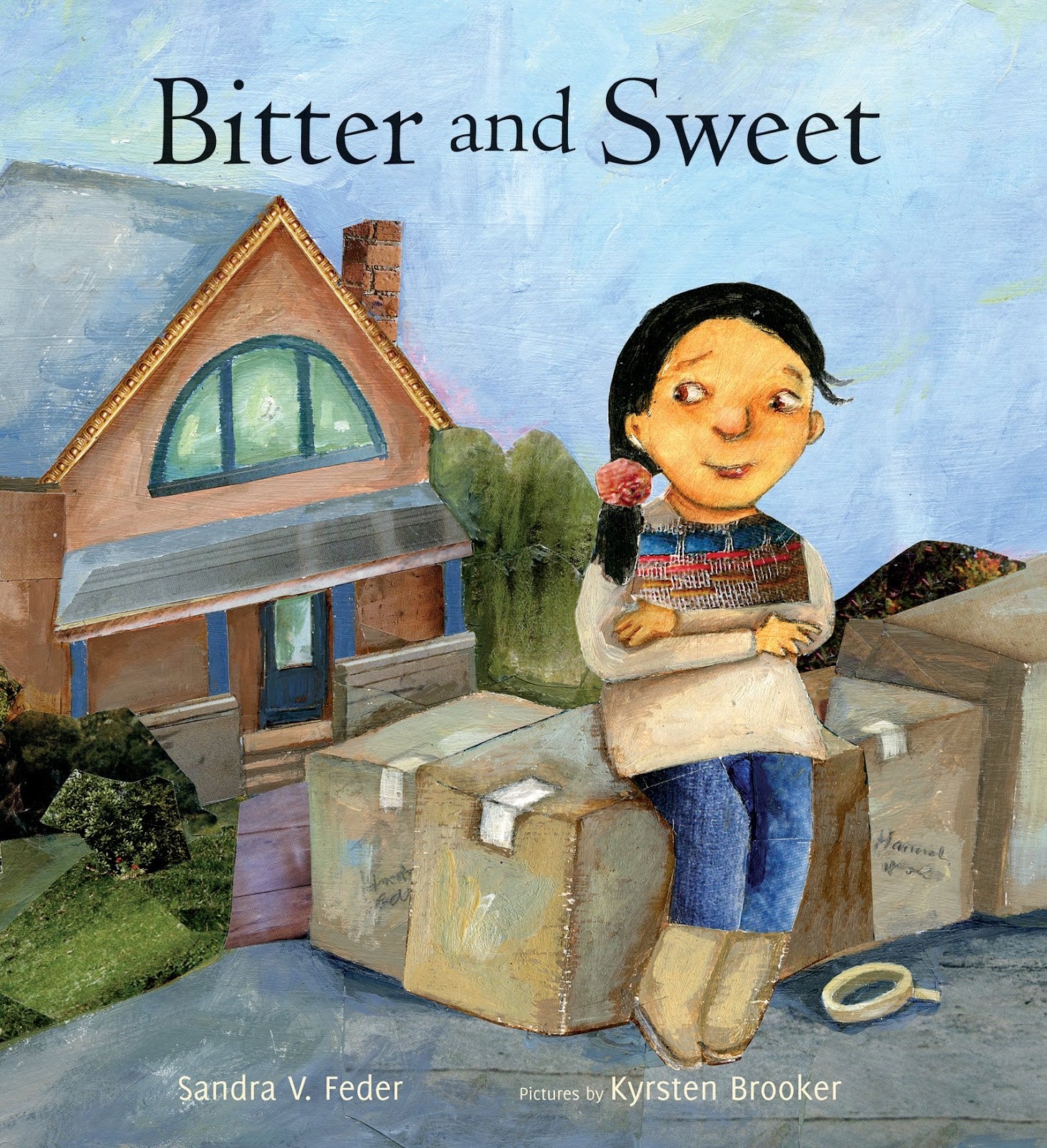 Bitter and Sweet - by Sandra V. Feder and illustrated by Kyrsten Brooker Brooker. When Hannah’s family has to move, her grandmother tells her how she felt leaving the old country―it was both bitter and sweet.