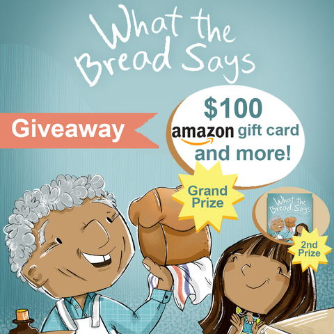 Our new book, What the Bread Says, is coming out on 10/1. To celebrate, we are having a giveaway!! Join the What the Bread Says Giveaway Promo!