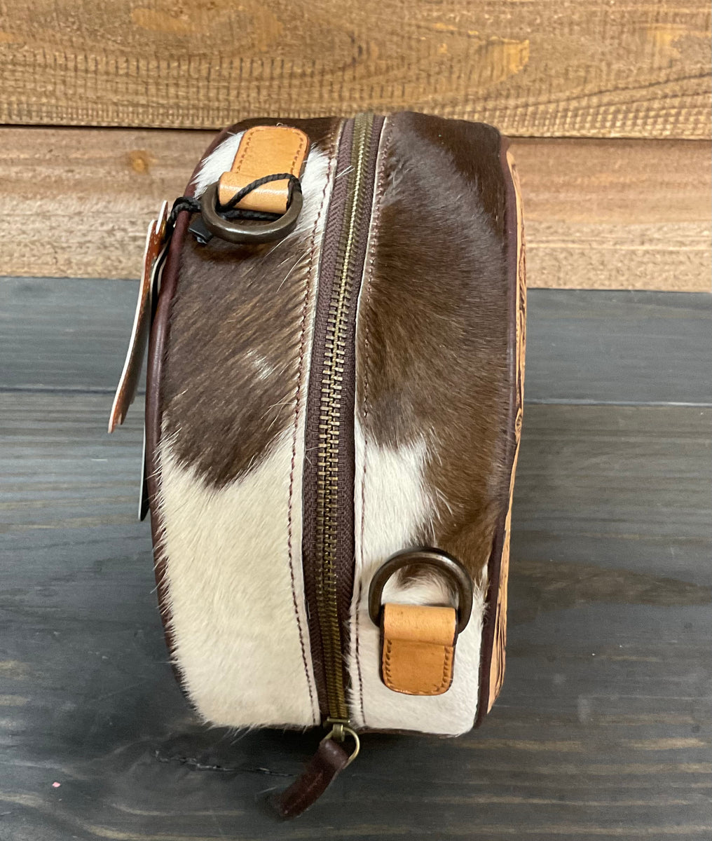 Tooled Cowhide Canteen Purse – House Of Carter