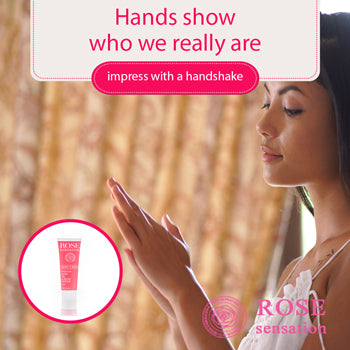 RoseSensation hand lotion stimulates energy flow