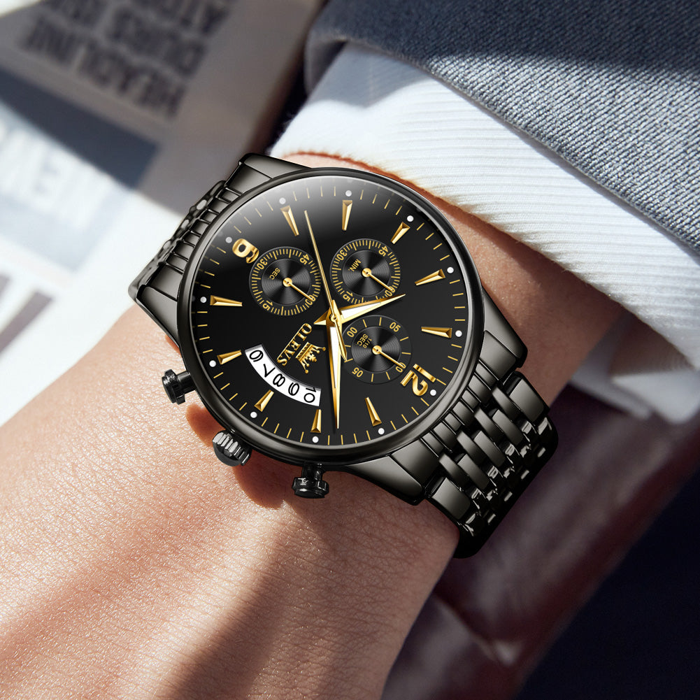 Waterproof Luminous Wrist watch Quartz Stainless Steel Watch