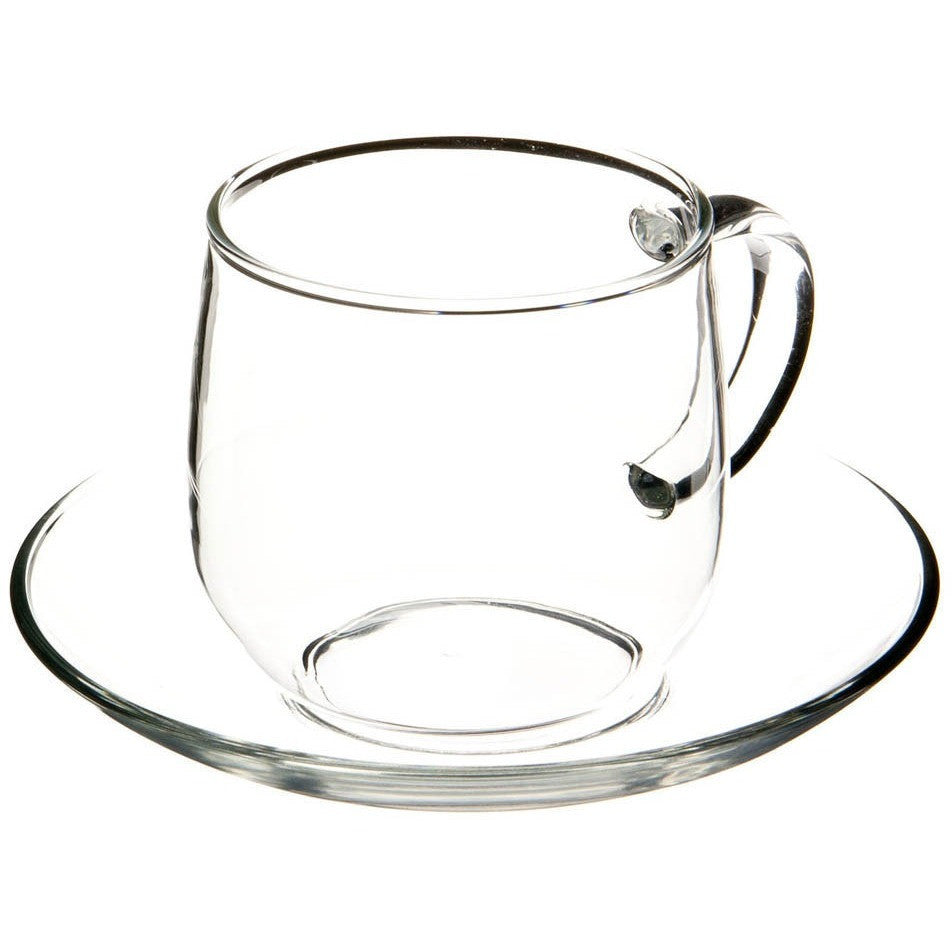 glass tea cup saucer