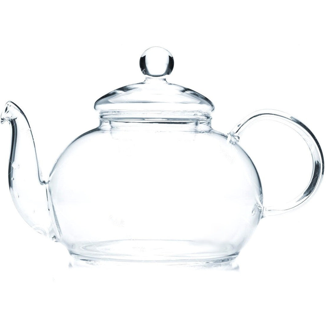 small glass tea kettle