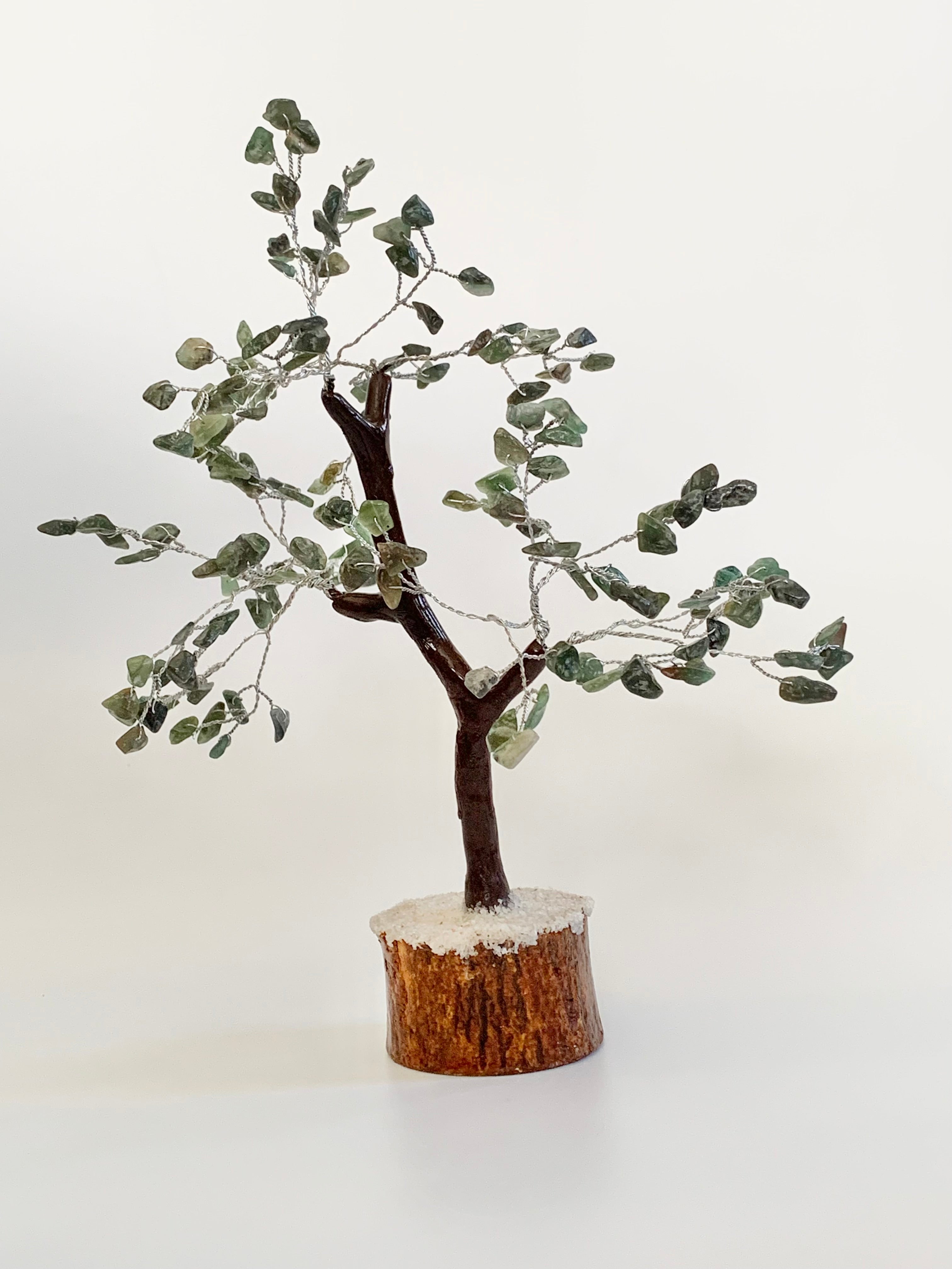 Gem Tree with wood base, choose your material
