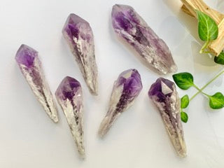 Purple amethyst crystal root