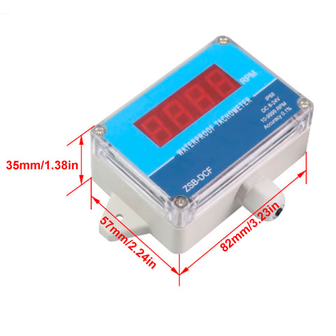 DC 8-24V Hall Tachometer Digital LED Motor Geschwindigkeitsmesser Tester IP68 Wasserdicht