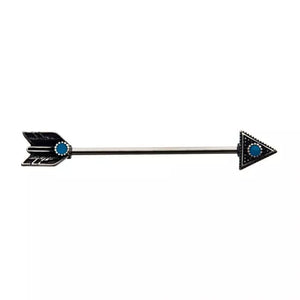 Turquoise Arrow Industrial Barbell - Elite Body Piercing