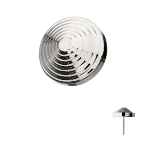 Titanium Threadless Tiered Dome Disk Top - Elite Body Piercing
