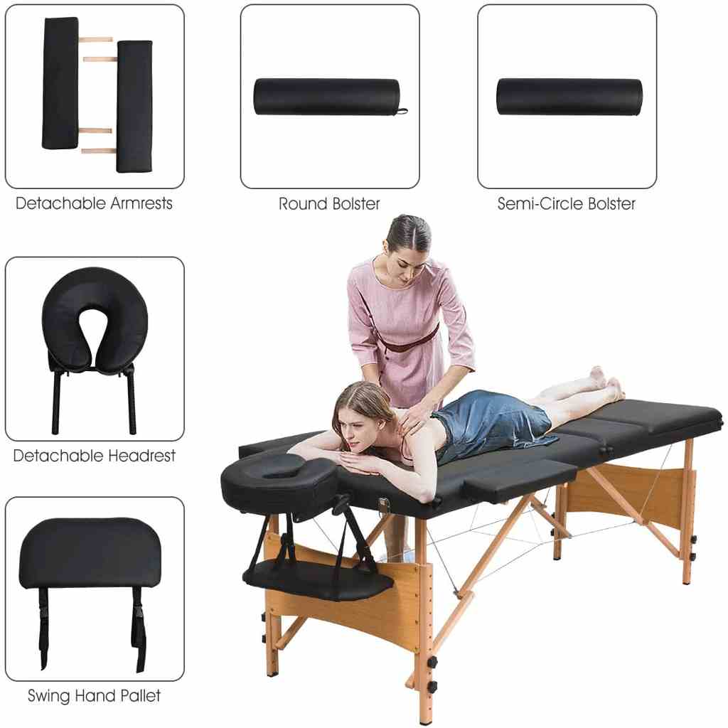 84l Folding Portable Massage Table Facial Spa Beauty Salon Bed Aroflit 