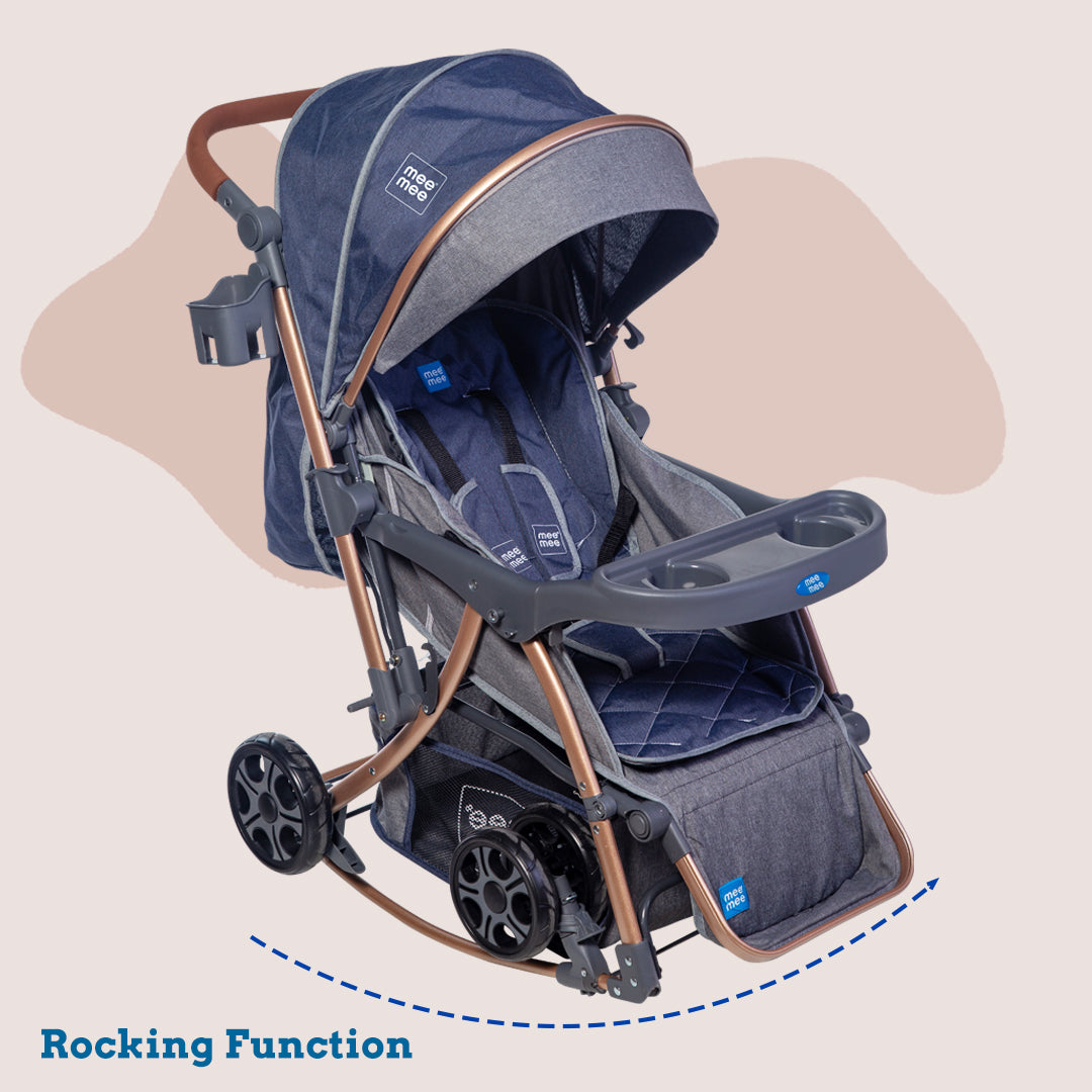 Mee Mee Advanced Stylish 2 in 1 Baby Pram Stroller with Rocking Function | Baby Rocker Pram-image-1