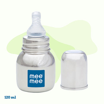Steel Feeding Bottle with Anti-Colic Teat, Feeding Bottle with Eazy-Flo  Nipple