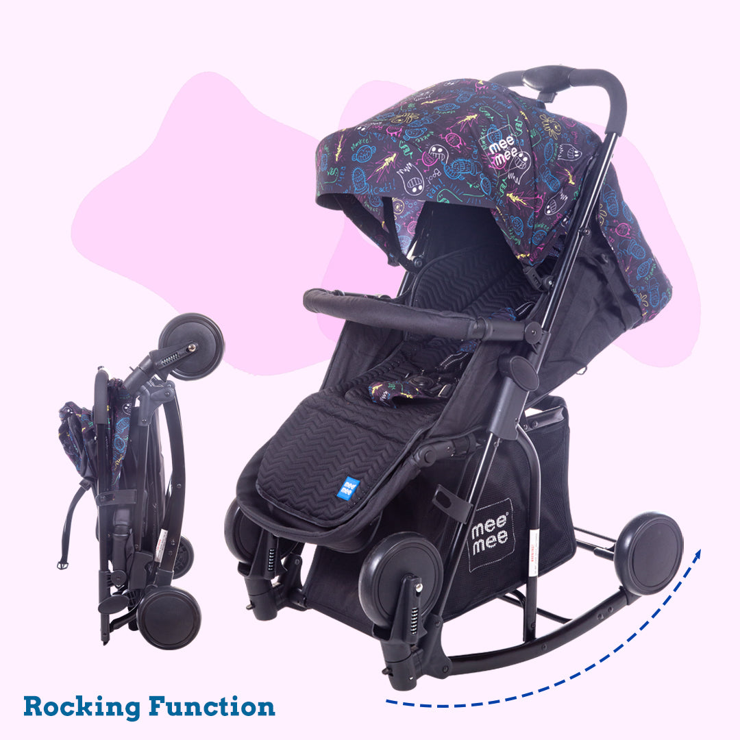 Mee Mee Premium 2 in 1 Baby Pram Stroller with Rocking Function | Baby Rocker Stroller-image-0