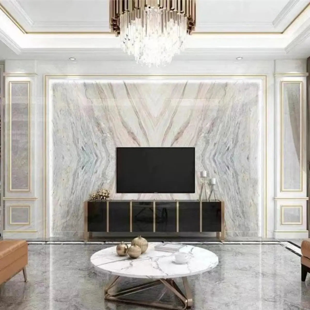 High Quality 3D PVC Marble Wall Panel - 1220*2900*5mm (GJ-20) - LUXWORLD