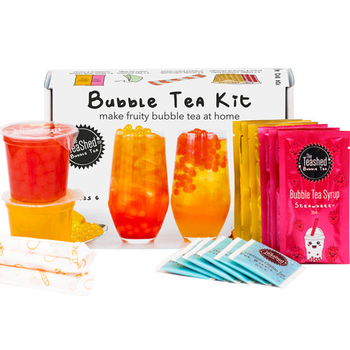 Bubble Tea Kit Gift Set with Vegan Powder – 6 Servings – THE TEASHED