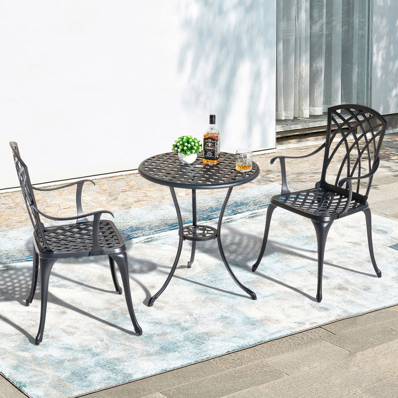 grey bistro table set