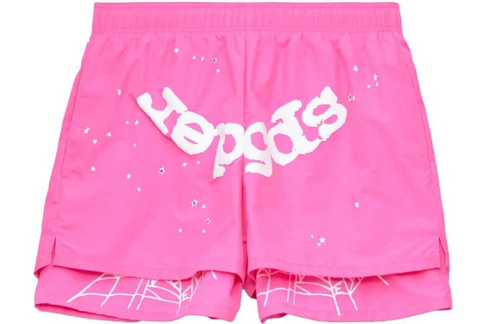 Sp5der OG Web Double Layer Short Pink