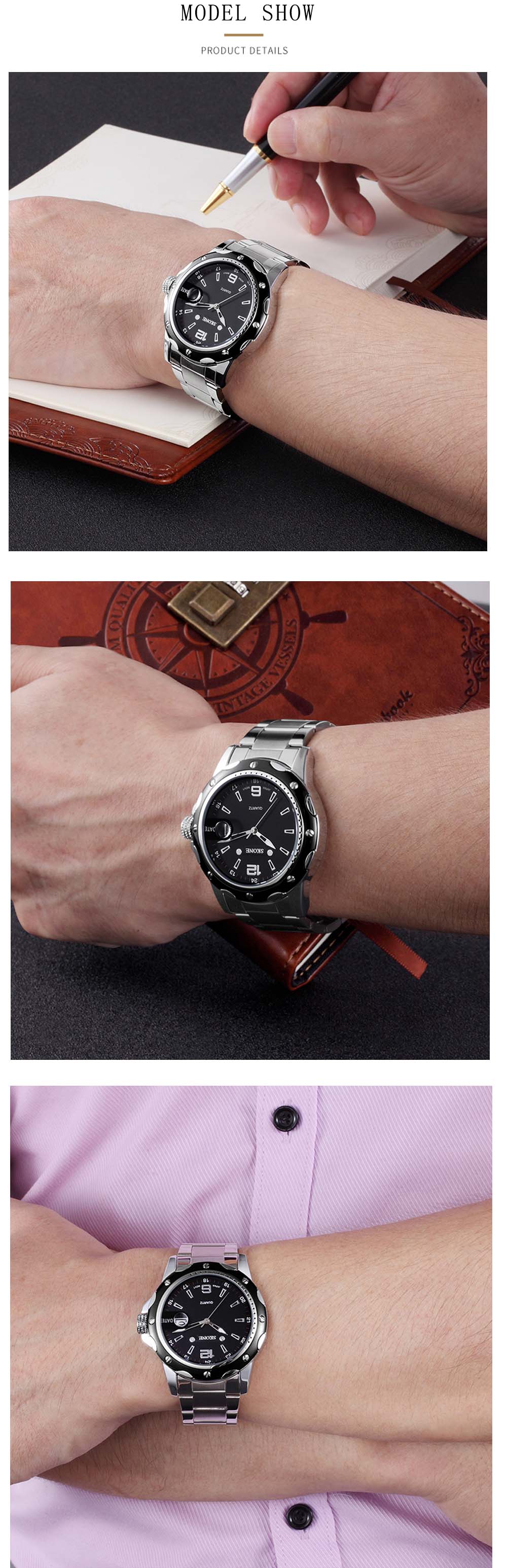 Productiviteit mechanisch Sentimenteel Heren Horloge -Quartz Japans uurwerk-Skone zwart -RVS – LOOK4GOODS.NL